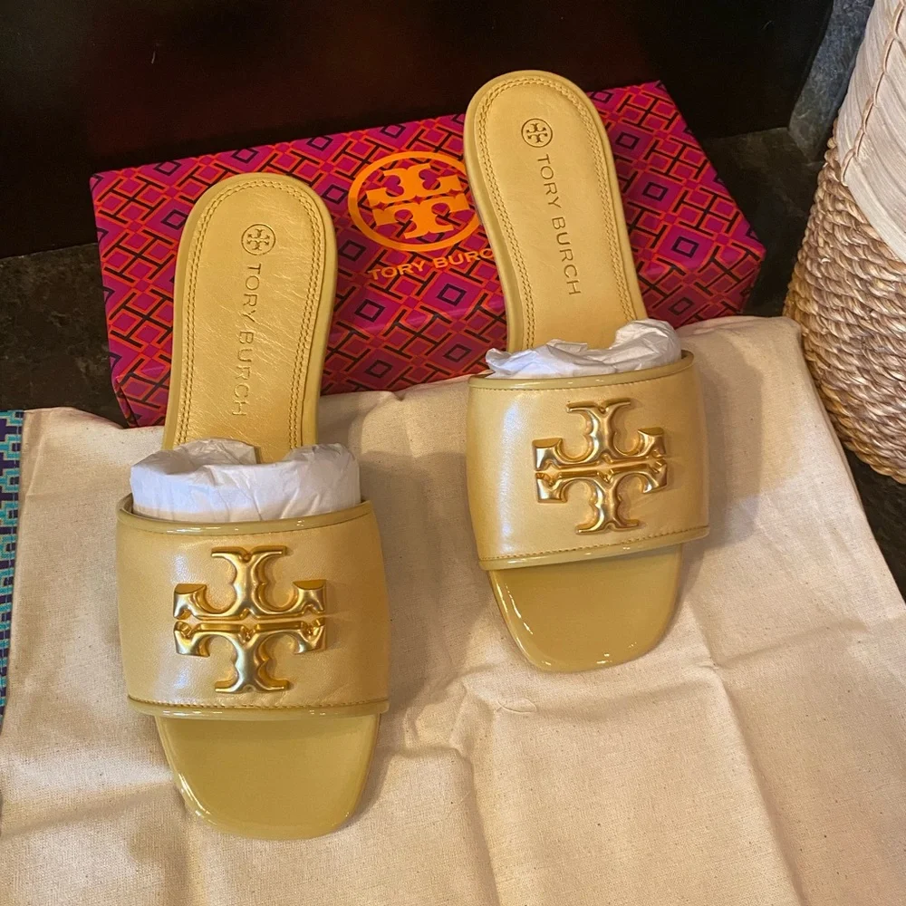 Tory Burch Eleanor Slide Sandals with Iconic Logo